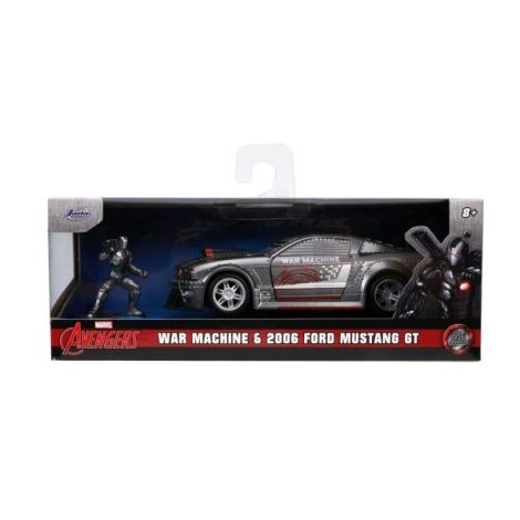 Jada Marvel Masinuta Metalica Ford Mustang Scara 1:32 Si Figurina Metalica War Machine - imagine 8